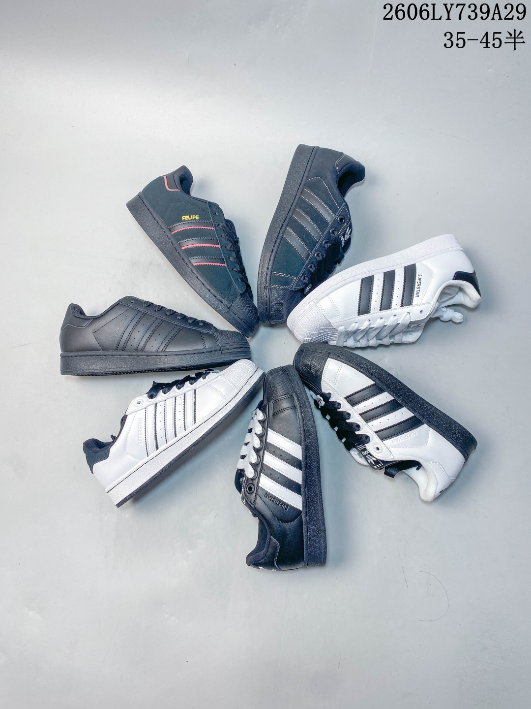 adidas originals Superstar防滑耐磨轻便透气 低帮 贝壳头板鞋 66205EEU 36-45 06LY739A29 image 1