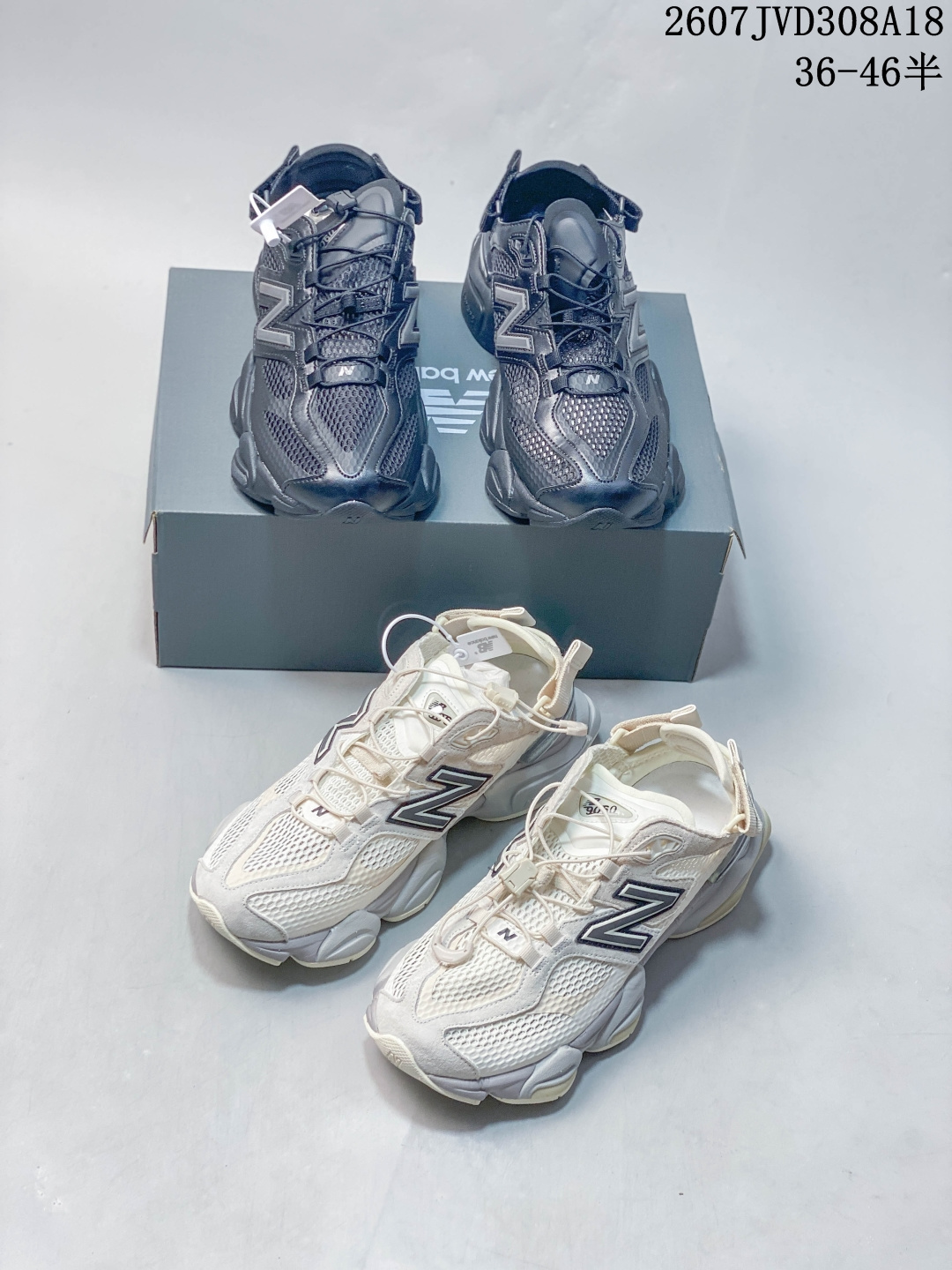 New Balance 9060系列 新百伦 复古休闲运动慢跑鞋 鞋面大身由空间双格及磨砂鞋面拼接而生 采用大面积网眼以及麂皮材质覆盖鞋身 还原经典气质 搭载ABZORB避震科技 由泡沫聚酯制成 上脚可以有效减少由鞋底反弹对身体及双腿的冲击力 货号:U90609IH Size:36 37 37.5 38 38.5 39.5 40 40.5 41.5 42 42.5 43 44 45 ID:JGD101-GJG 07JVD308A18 image 1
