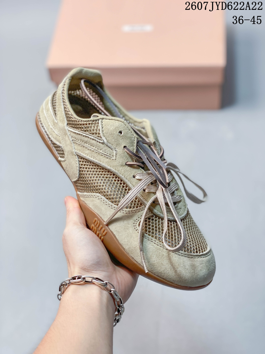 MIU MIU缪缪 Gymnasium 圆头系带 丝网印刷徽标 低帮 生活休闲鞋712520WPR 36-45 07JYD622A22 image 1