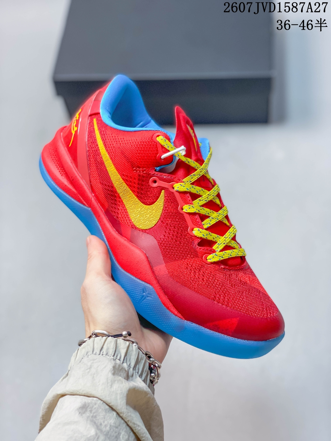 科比NikeKobe 8 Year of the Horse Protro 马年限定 CNY 舒适贴合GS 低帮 篮球鞋 红色 712770RYY半 36-46 07JVD1587A27 image 1