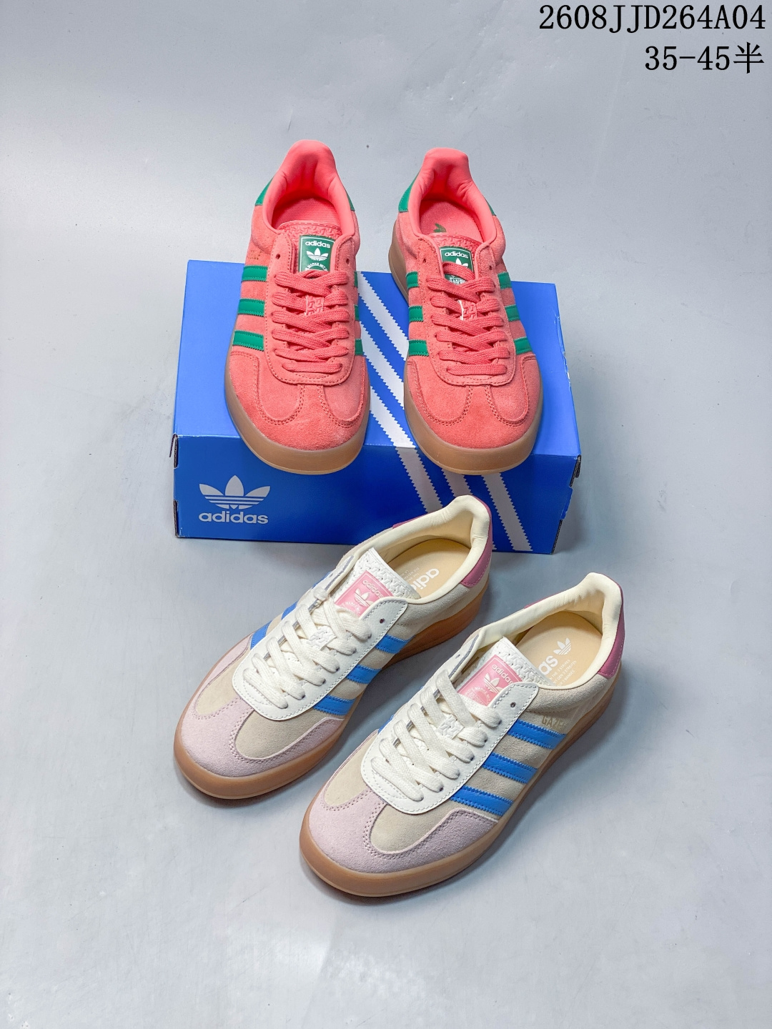 adidas originals GAZELLE INDOOR 舒适柔软薄底 低帮 板鞋 810140URY半 35-45 08JJD264A04 image 1