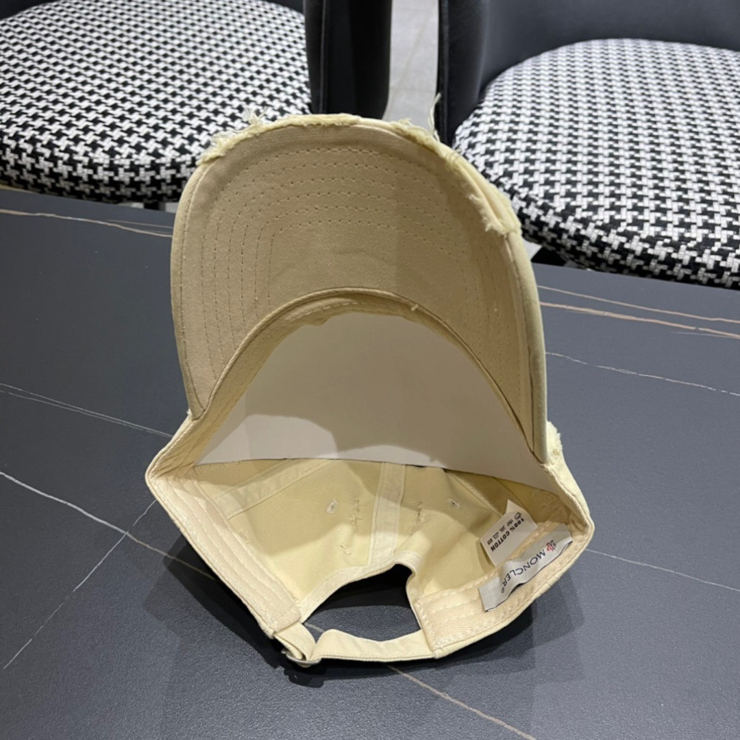  春夏新款 蒙口MONCLER破洞棒球帽，年轻时尚潮人穿搭色系，视觉效果超强，好看有质感！