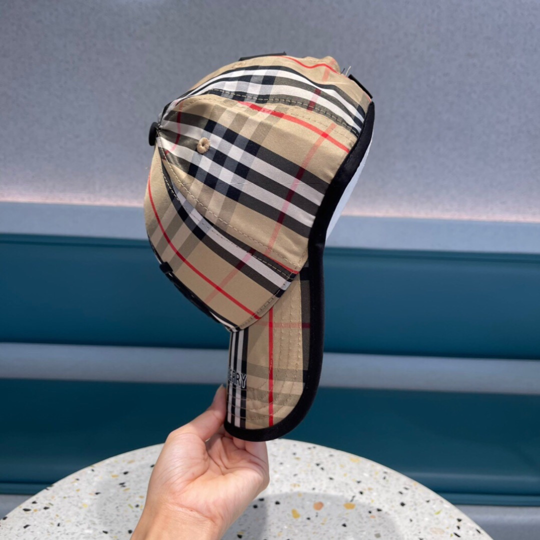 巴宝莉Burberry 官网原单刺绣棒球帽 格纹复古时尚四季搭配单品