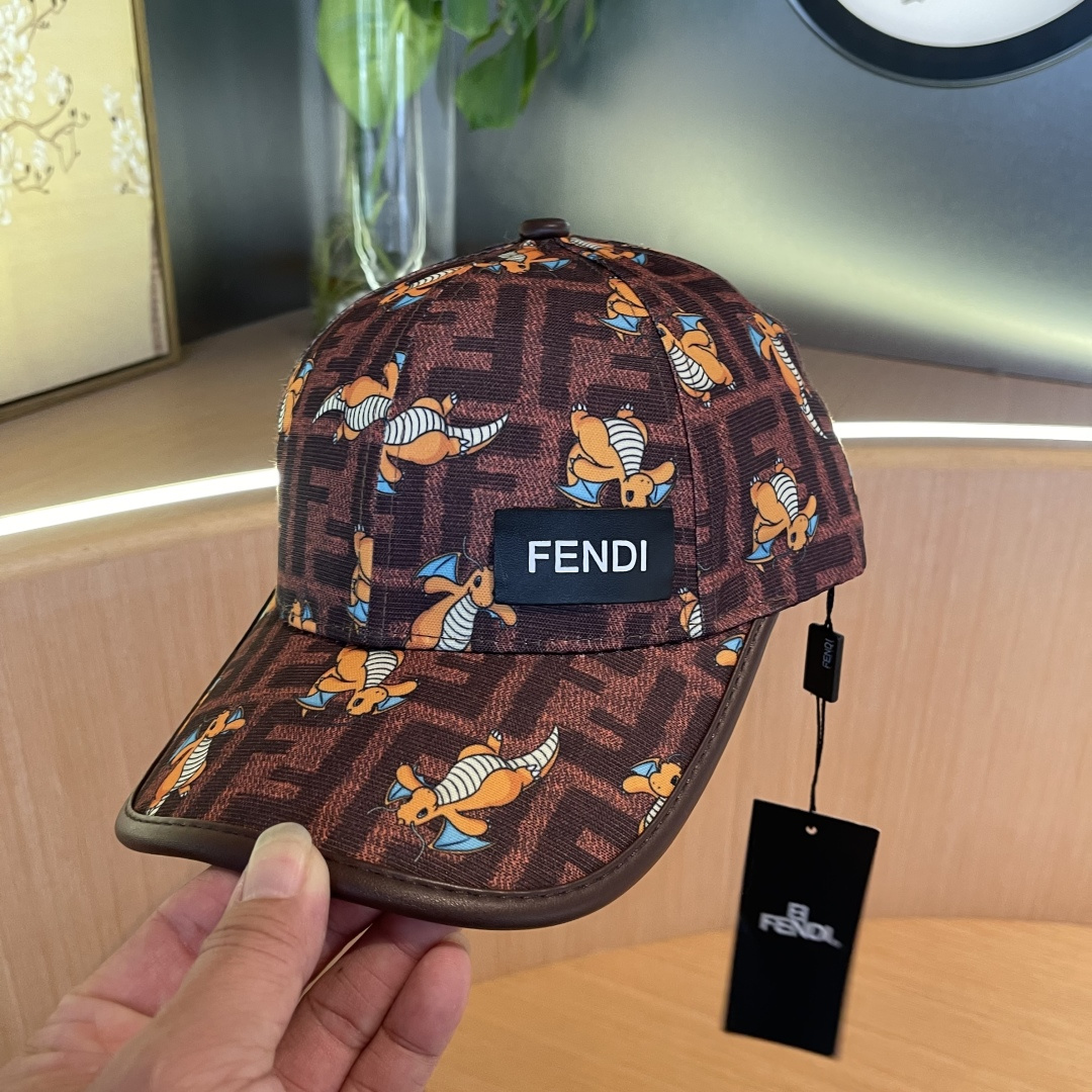  Fendi（芬迪）新款原单棒球帽， 专柜热卖款，复古双F提花口碑极佳，11开模订制，轻盈透气！质量超赞