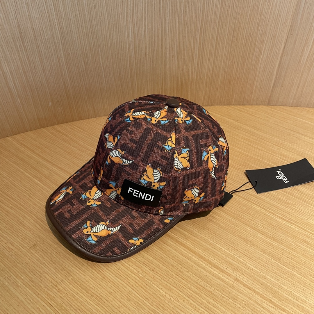  Fendi（芬迪）新款原单棒球帽， 专柜热卖款，复古双F提花口碑极佳，11开模订制，轻盈透气！质量超赞