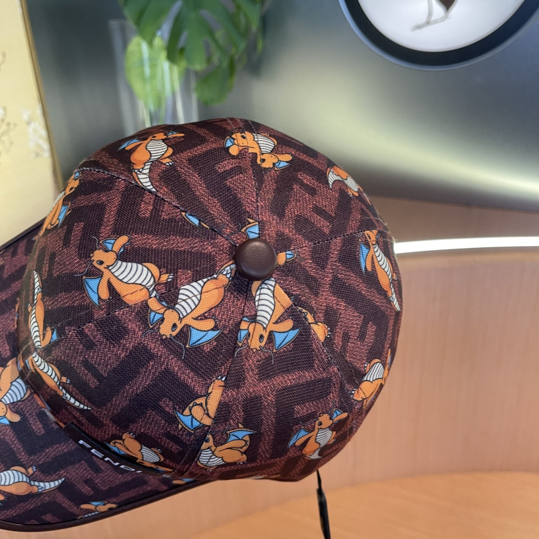  Fendi（芬迪）新款原单棒球帽， 专柜热卖款，复古双F提花口碑极佳，11开模订制，轻盈透气！质量超赞