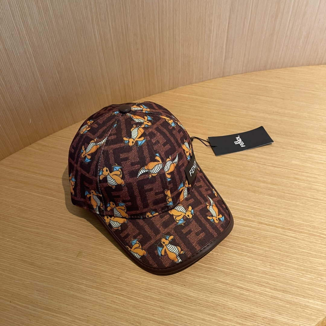  Fendi（芬迪）新款原单棒球帽， 专柜热卖款，复古双F提花口碑极佳，11开模订制，轻盈透气！质量超赞