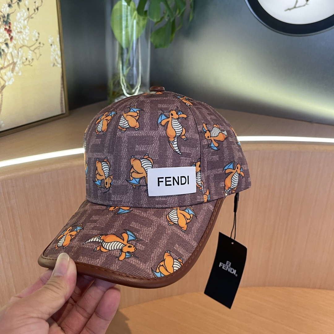  Fendi（芬迪）新款原单棒球帽， 专柜热卖款，复古双F提花口碑极佳，11开模订制，轻盈透气！质量超赞