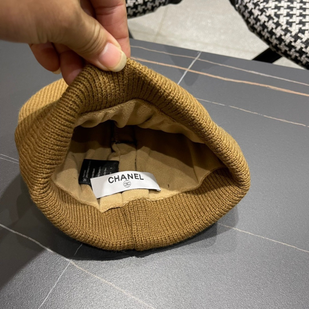 Chanel香奈儿秋冬网红时尚毛线帽，小红书爆款，手感超柔软舒适的针织线帽，