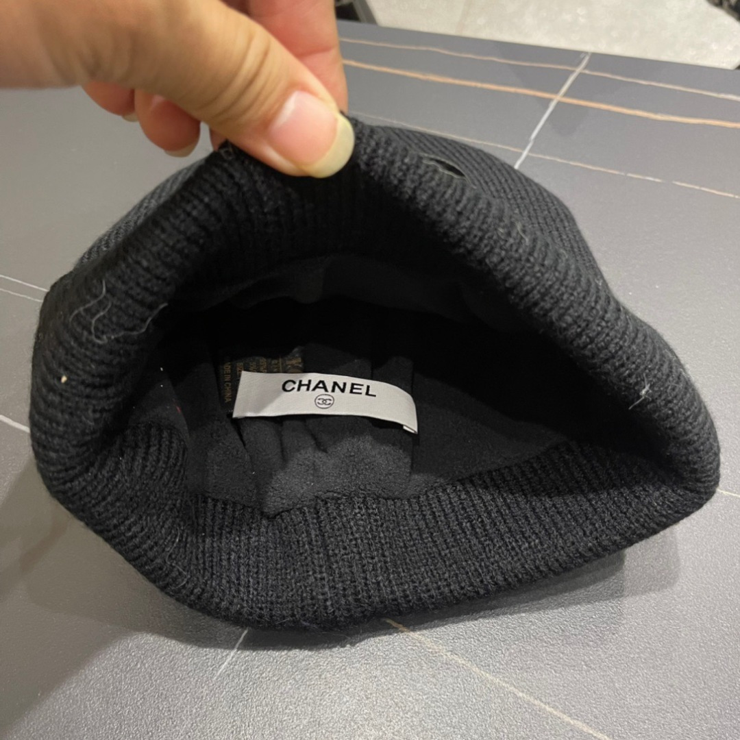 Chanel香奈儿秋冬网红时尚毛线帽，小红书爆款，手感超柔软舒适的针织线帽，