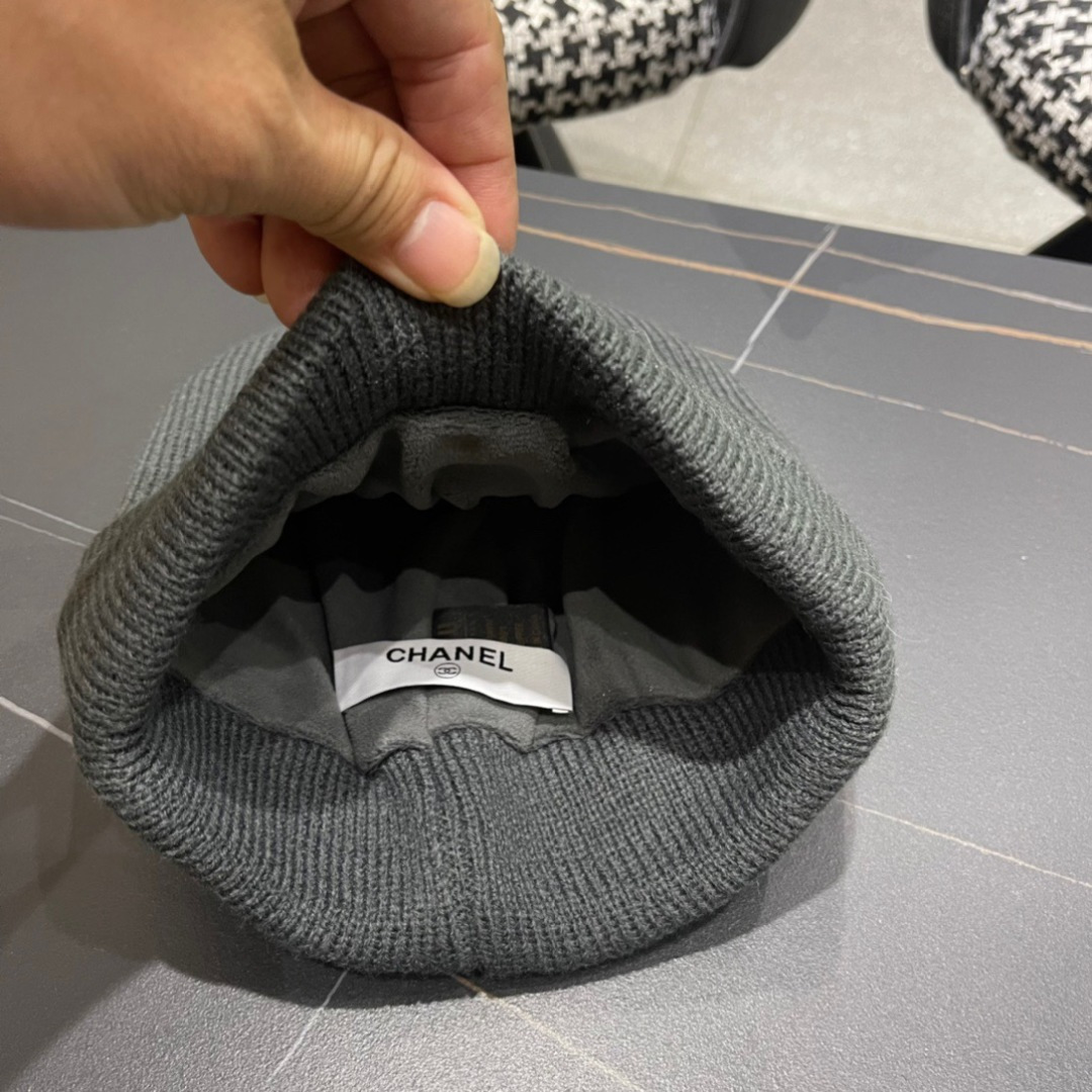 Chanel香奈儿秋冬网红时尚毛线帽，小红书爆款，手感超柔软舒适的针织线帽，
