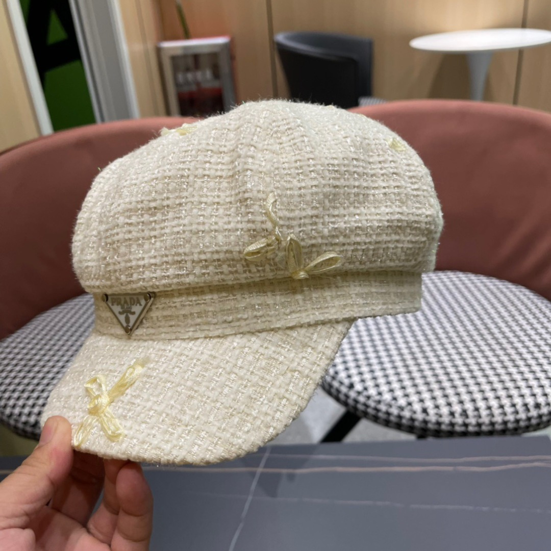 【普拉达】2024早秋新款网红贝雷帽新款出货，大牌款超好搭配，赶紧入手！