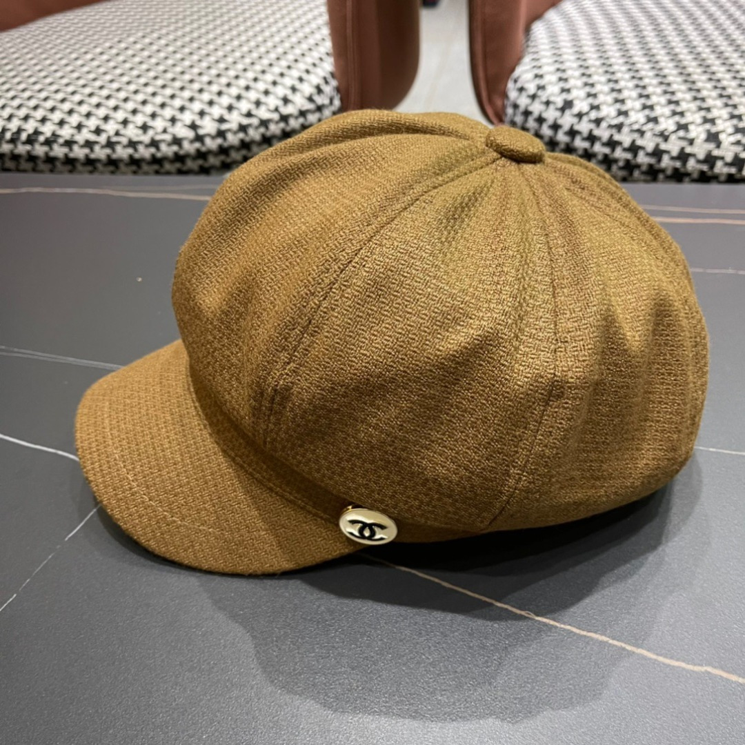 Chanel2024香奈儿早秋款贝雷帽百搭可爱蓓蕾帽子女生韩版