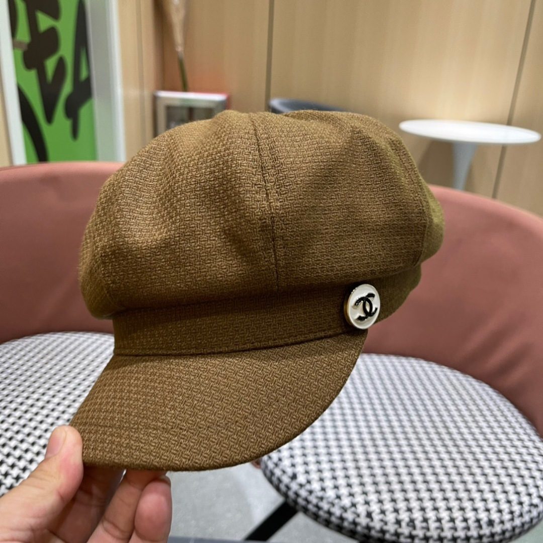 Chanel2024香奈儿早秋款贝雷帽百搭可爱蓓蕾帽子女生韩版