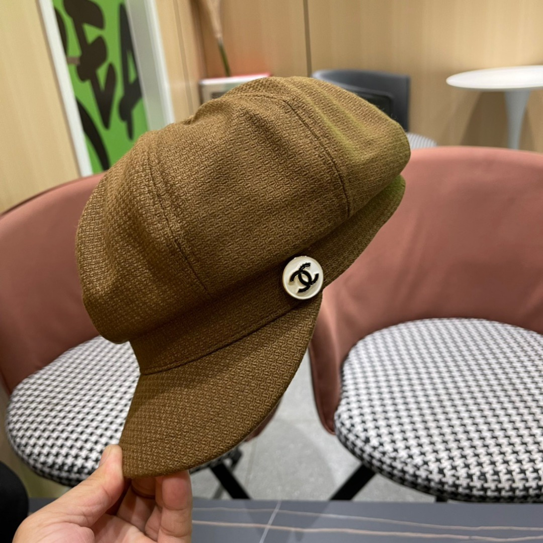 Chanel2024香奈儿早秋款贝雷帽百搭可爱蓓蕾帽子女生韩版