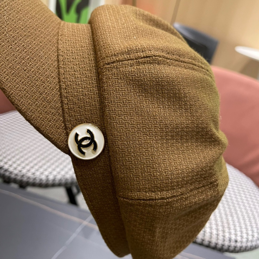 Chanel2024香奈儿早秋款贝雷帽百搭可爱蓓蕾帽子女生韩版