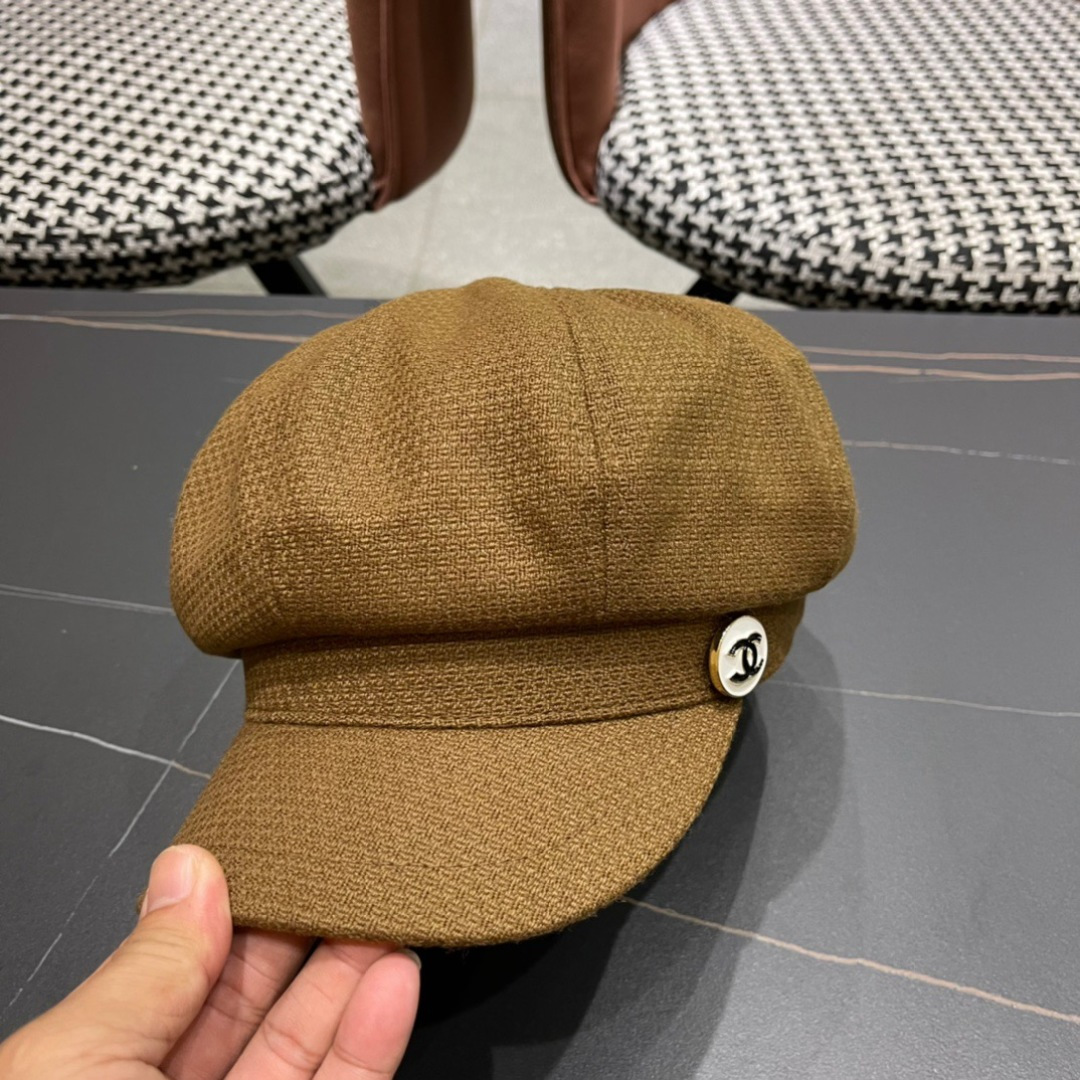 Chanel2024香奈儿早秋款贝雷帽百搭可爱蓓蕾帽子女生韩版