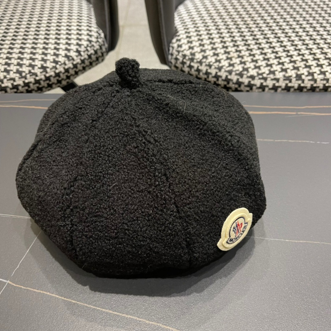 Moncler蒙口贝雷帽秋季新款女潮ins网红时尚画家帽子女