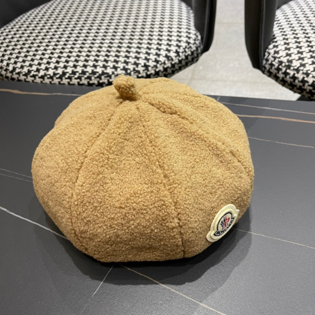 Moncler蒙口贝雷帽秋季新款女潮ins网红时尚画家帽子女