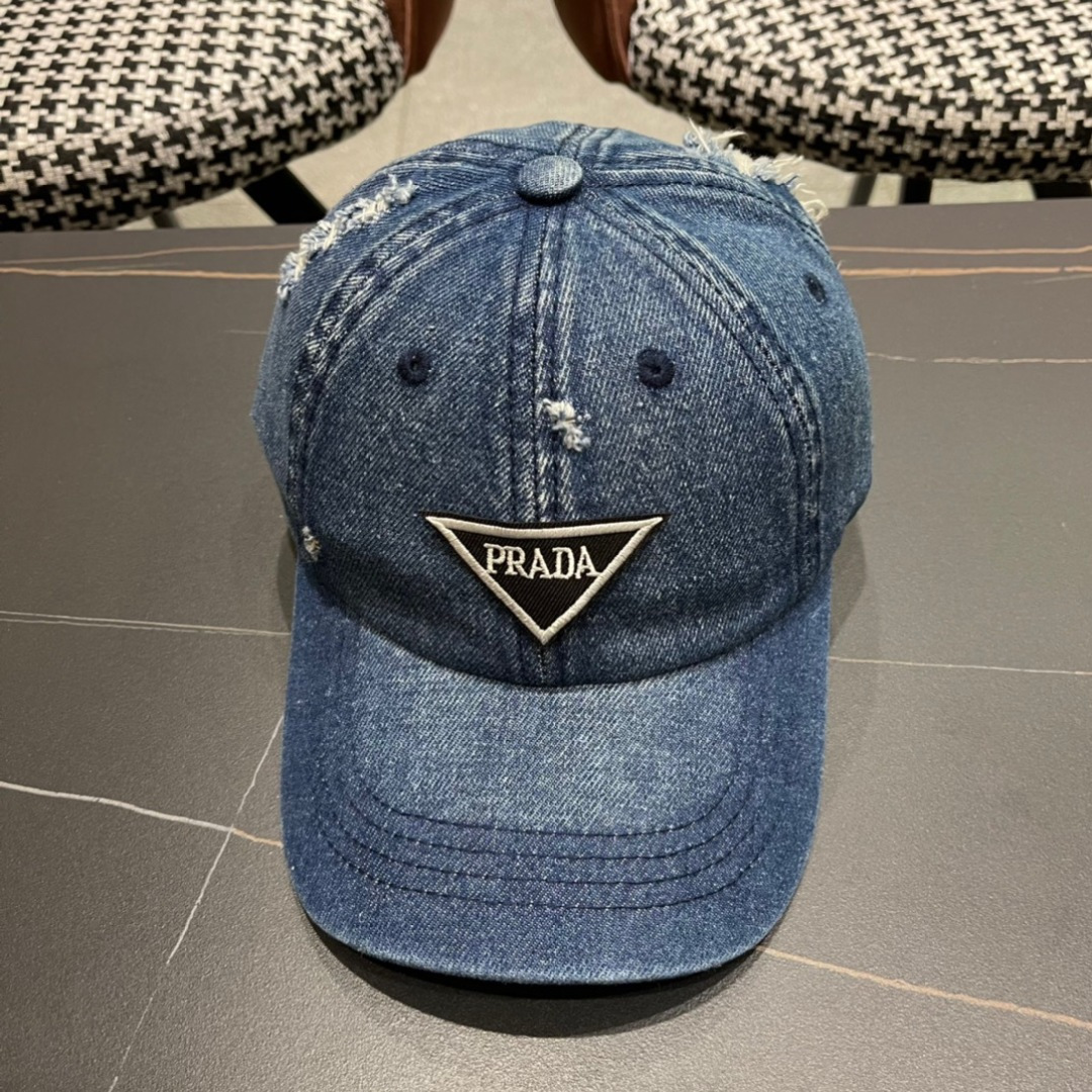 NO:359542,Prada PRADA new product classic denim ripped baseball cap fashion trend, high-end workmanship!  Details look real shots, hat, straw hat, fisherman hat, baseball hat, hat, prada, prada, espadrilles, hats普拉达 PRADA 新品经典牛仔破洞棒球帽时尚潮流,高端做工！细节看实拍哦帽子草帽渔夫帽棒球帽,帽子,prada,prada,espadrilles,hats,hat