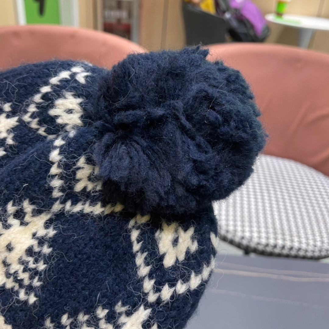   【MONCELER蒙口】秋冬新款可爱大毛球针织毛线帽，出街超好搭配！