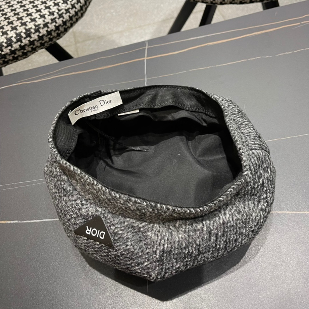 DIOR迪奥美式小众设计品牌百搭画家帽贝雷帽子女春秋时尚潮