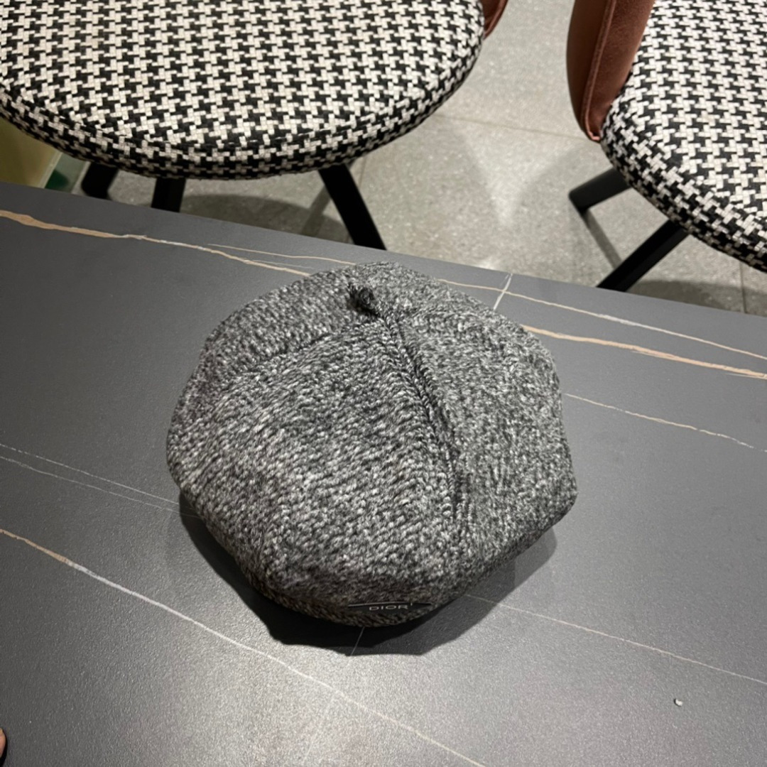 DIOR迪奥美式小众设计品牌百搭画家帽贝雷帽子女春秋时尚潮