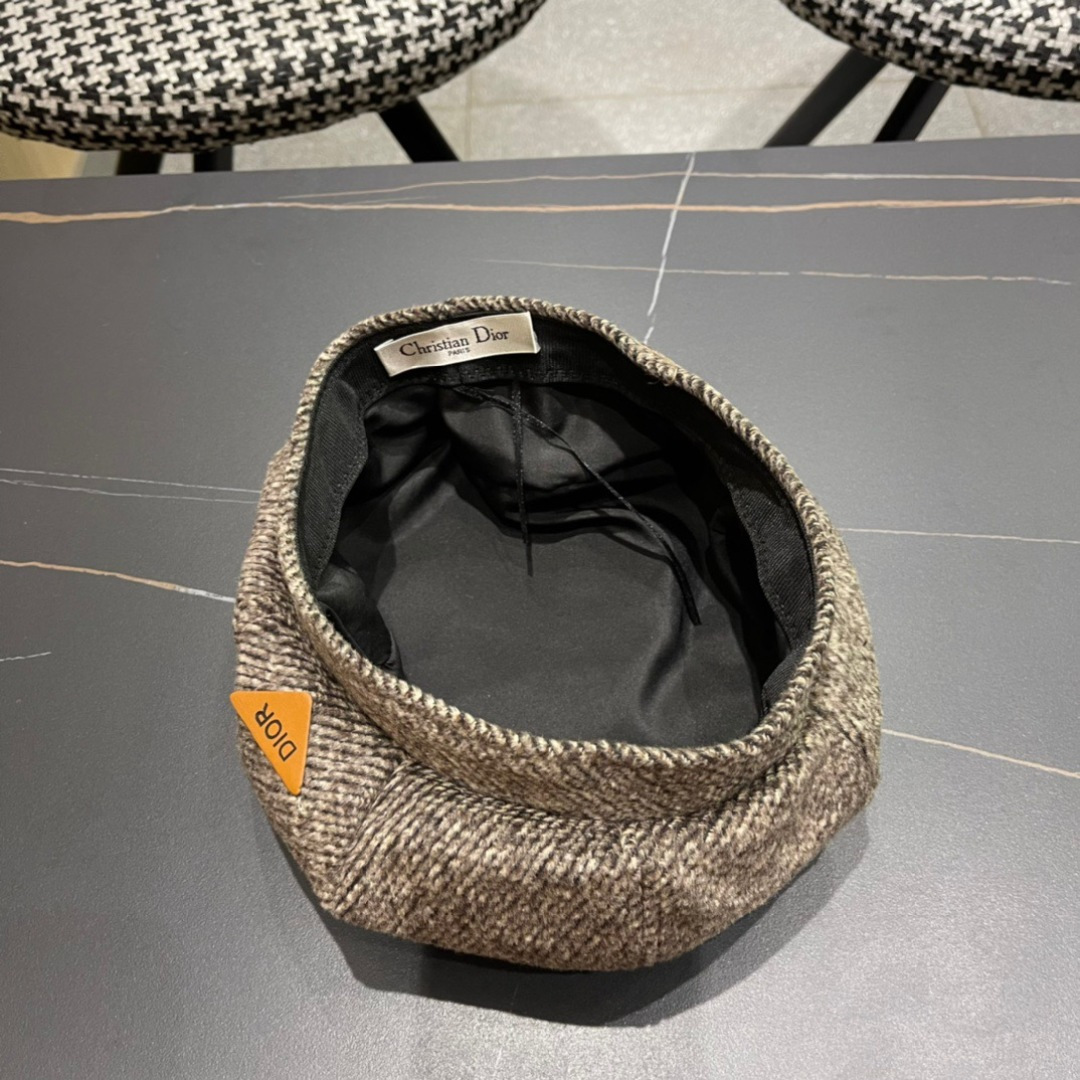 DIOR迪奥美式小众设计品牌百搭画家帽贝雷帽子女春秋时尚潮