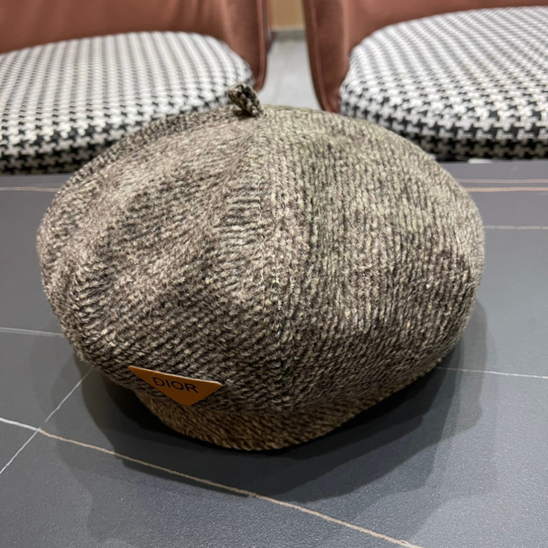 DIOR迪奥美式小众设计品牌百搭画家帽贝雷帽子女春秋时尚潮