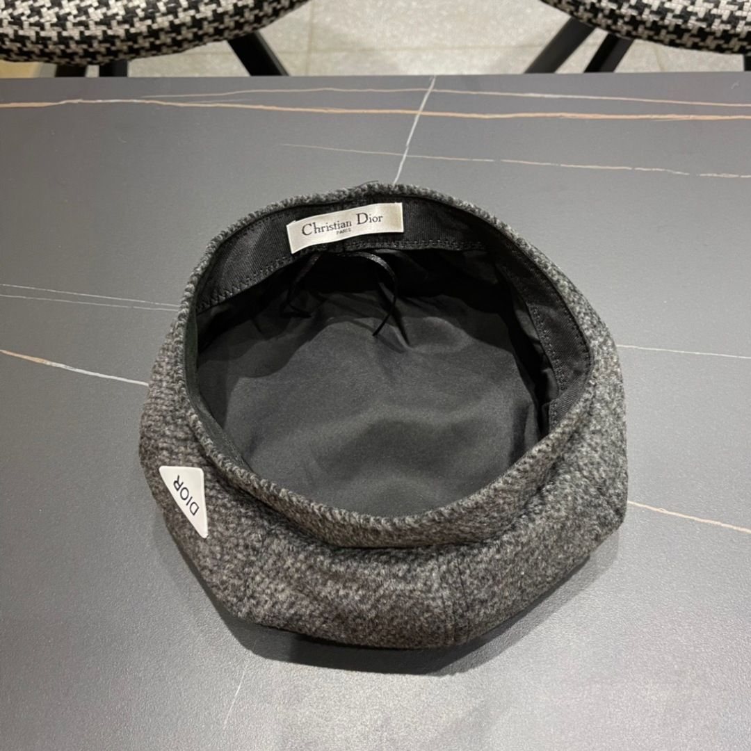 DIOR迪奥美式小众设计品牌百搭画家帽贝雷帽子女春秋时尚潮