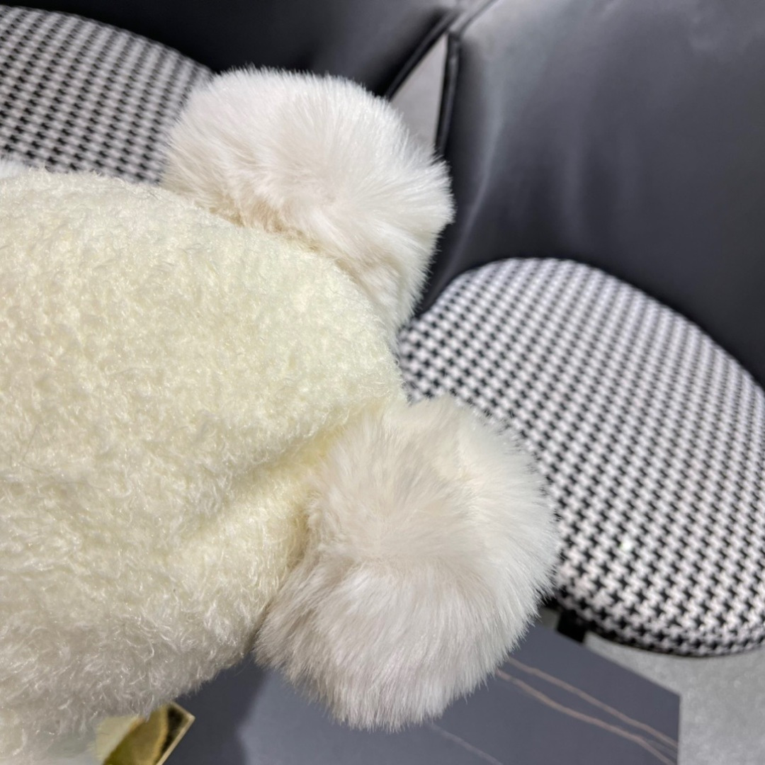 【MONCLER蒙口】可爱小熊护耳毛绒帽子女冬季韩版保暖加厚骑车防风防寒雷锋帽