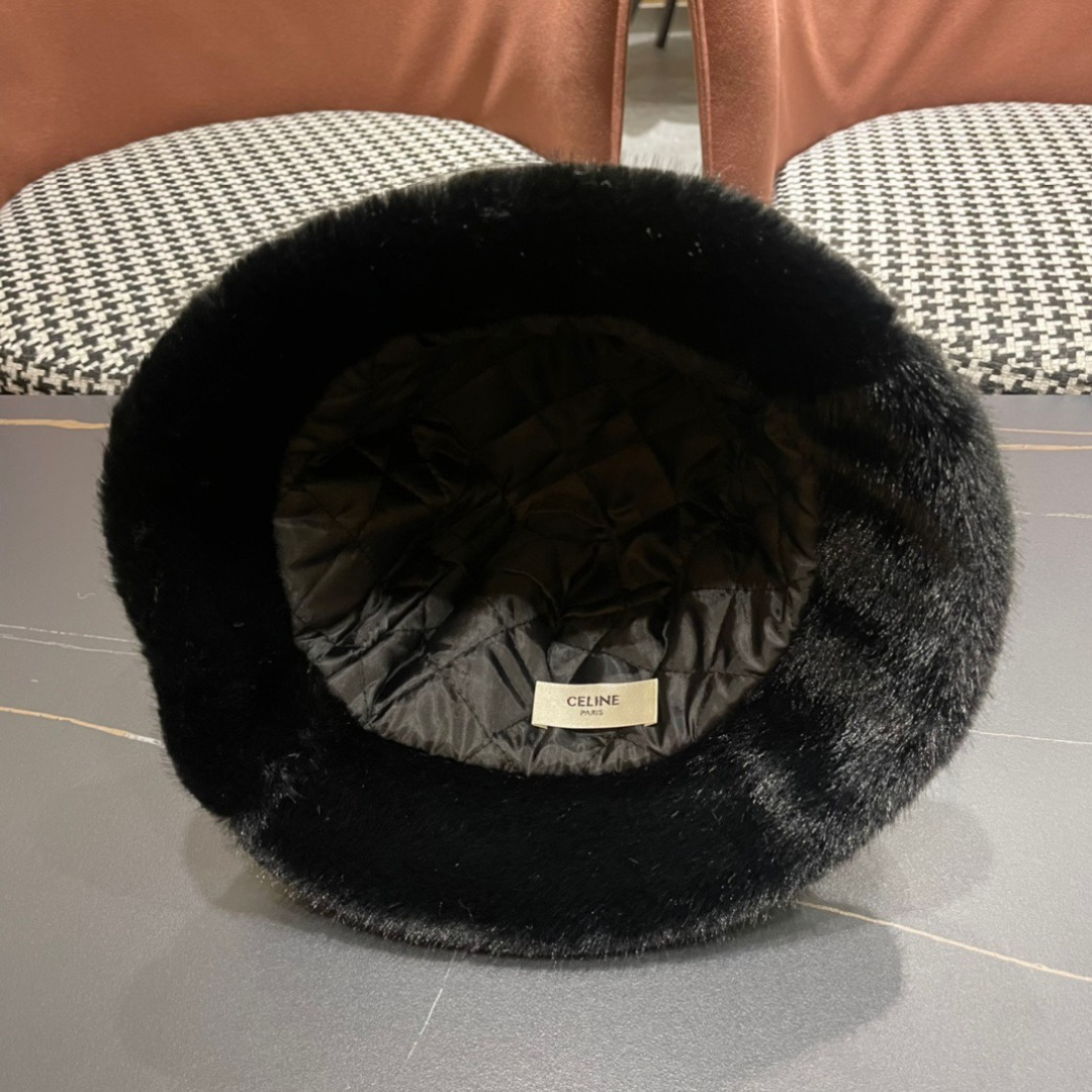  赛琳CELINE新款豹纹毛绒渔夫帽，最好品质的，休闲大方，简约时尚，大家自己对比哦
