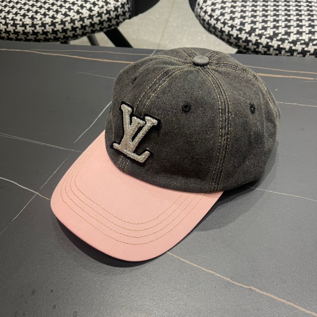 。LouiVuittonLV2024早春新款路易威登牛仔棒球帽，简单大方 男女通用遮阳帽，