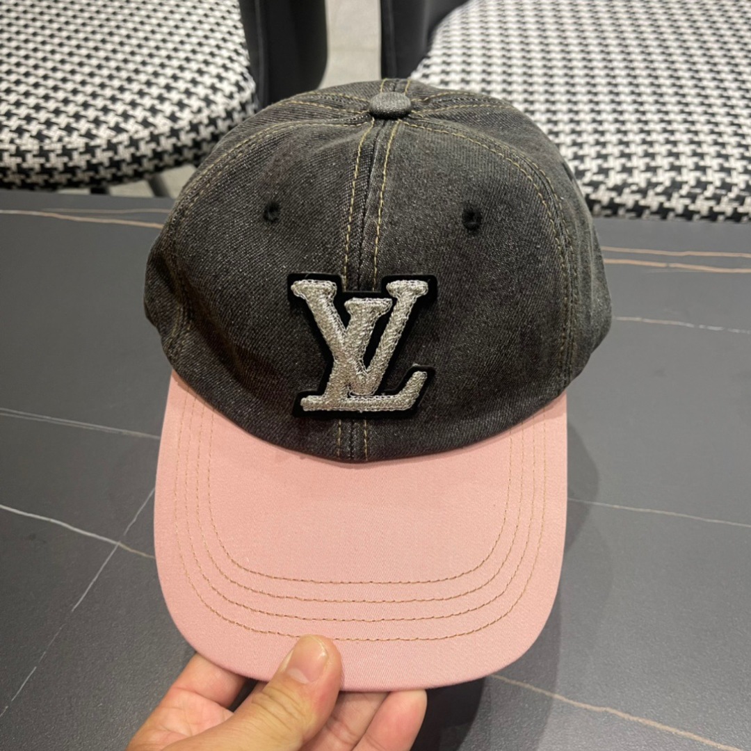 。LouiVuittonLV2024早春新款路易威登牛仔棒球帽，简单大方 男女通用遮阳帽，