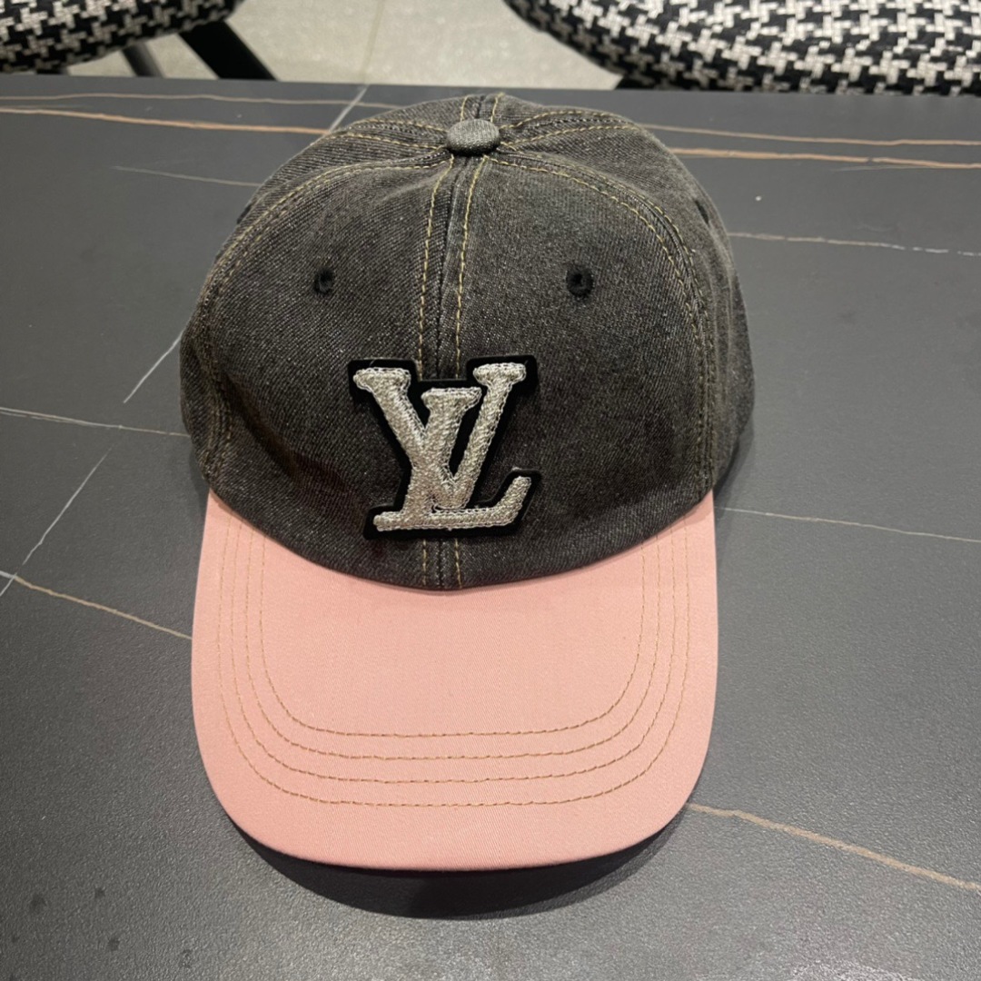 。LouiVuittonLV2024早春新款路易威登牛仔棒球帽，简单大方 男女通用遮阳帽，