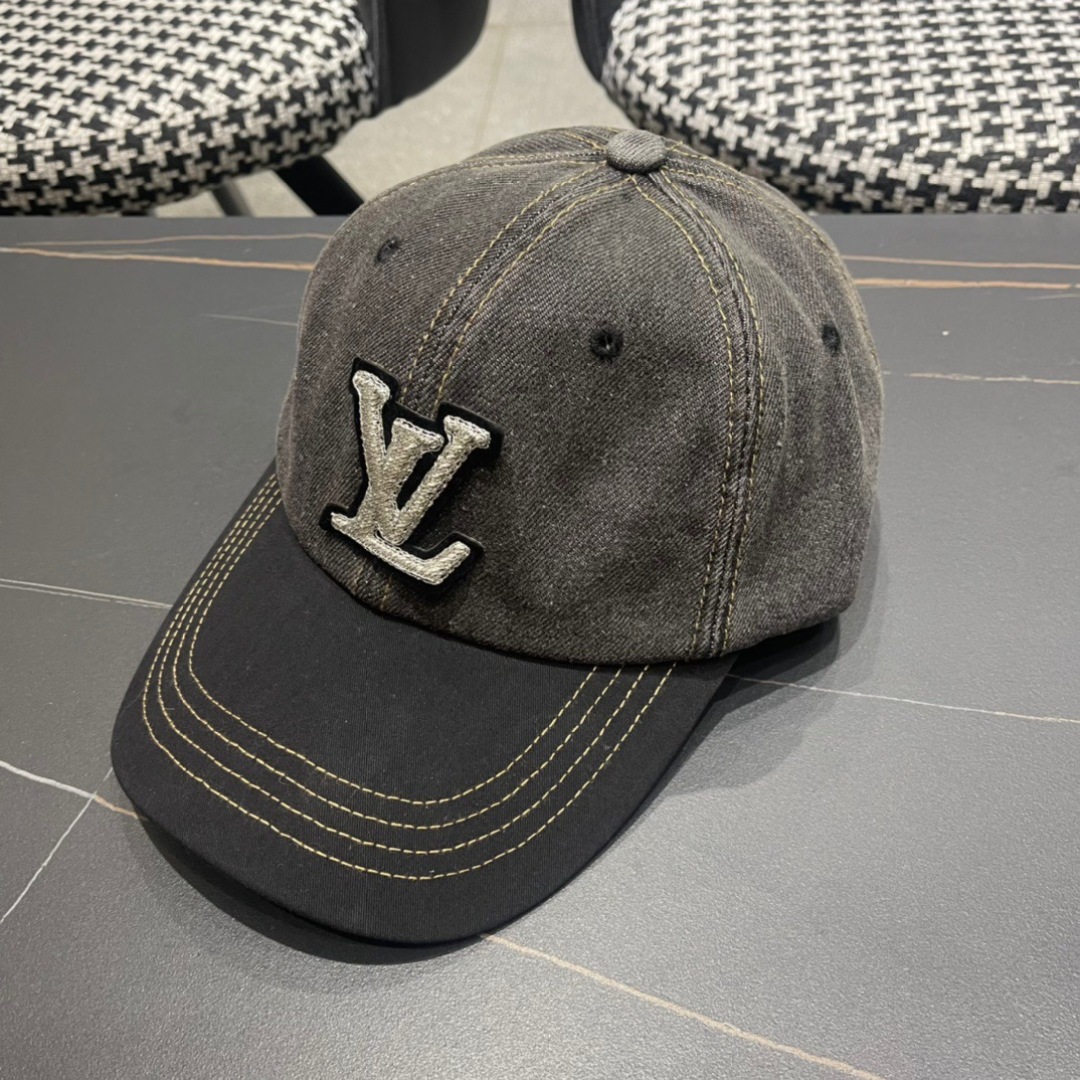 。LouiVuittonLV2024早春新款路易威登牛仔棒球帽，简单大方 男女通用遮阳帽，