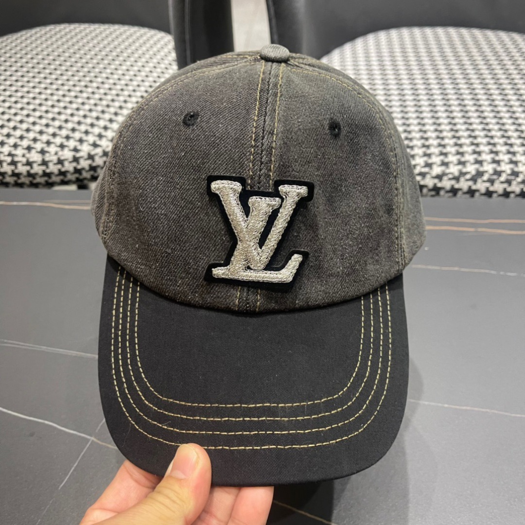 。LouiVuittonLV2024早春新款路易威登牛仔棒球帽，简单大方 男女通用遮阳帽，