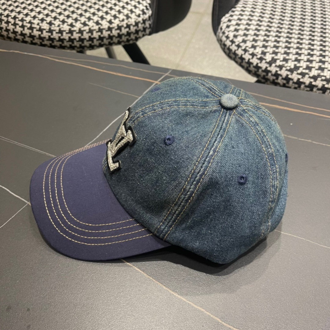 。LouiVuittonLV2024早春新款路易威登牛仔棒球帽，简单大方 男女通用遮阳帽，