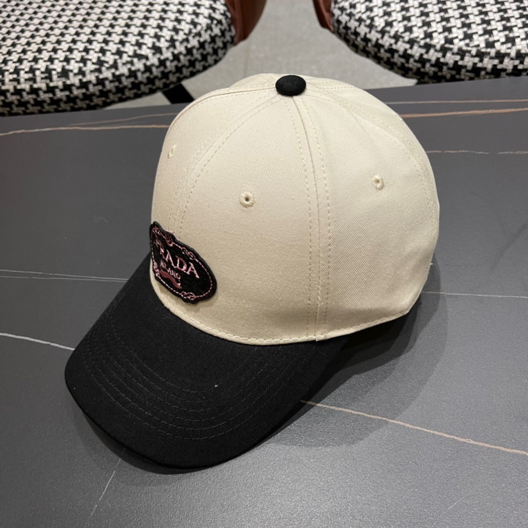  PRADA 普拉达 2024新品棒球帽 时尚潮流，高端做工！细节看实拍哦