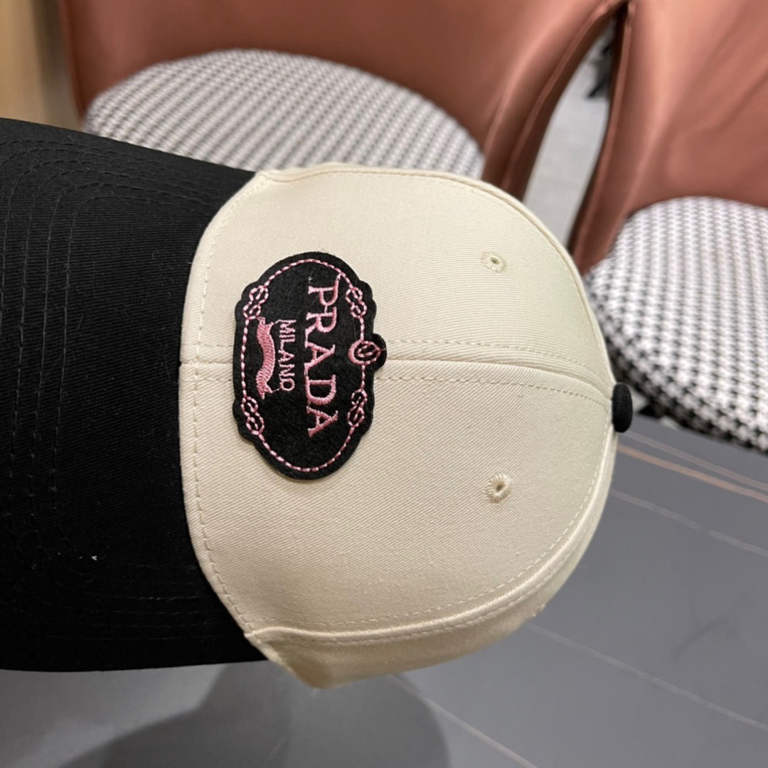  PRADA 普拉达 2024新品棒球帽 时尚潮流，高端做工！细节看实拍哦