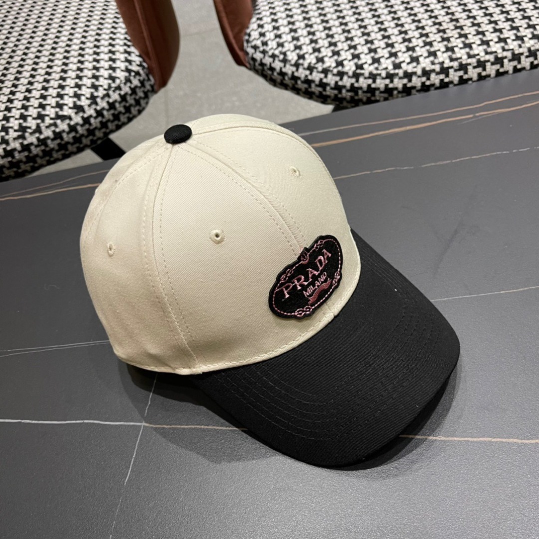  PRADA 普拉达 2024新品棒球帽 时尚潮流，高端做工！细节看实拍哦