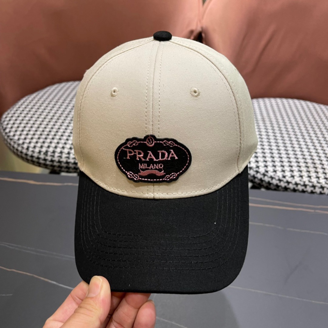  PRADA 普拉达 2024新品棒球帽 时尚潮流，高端做工！细节看实拍哦