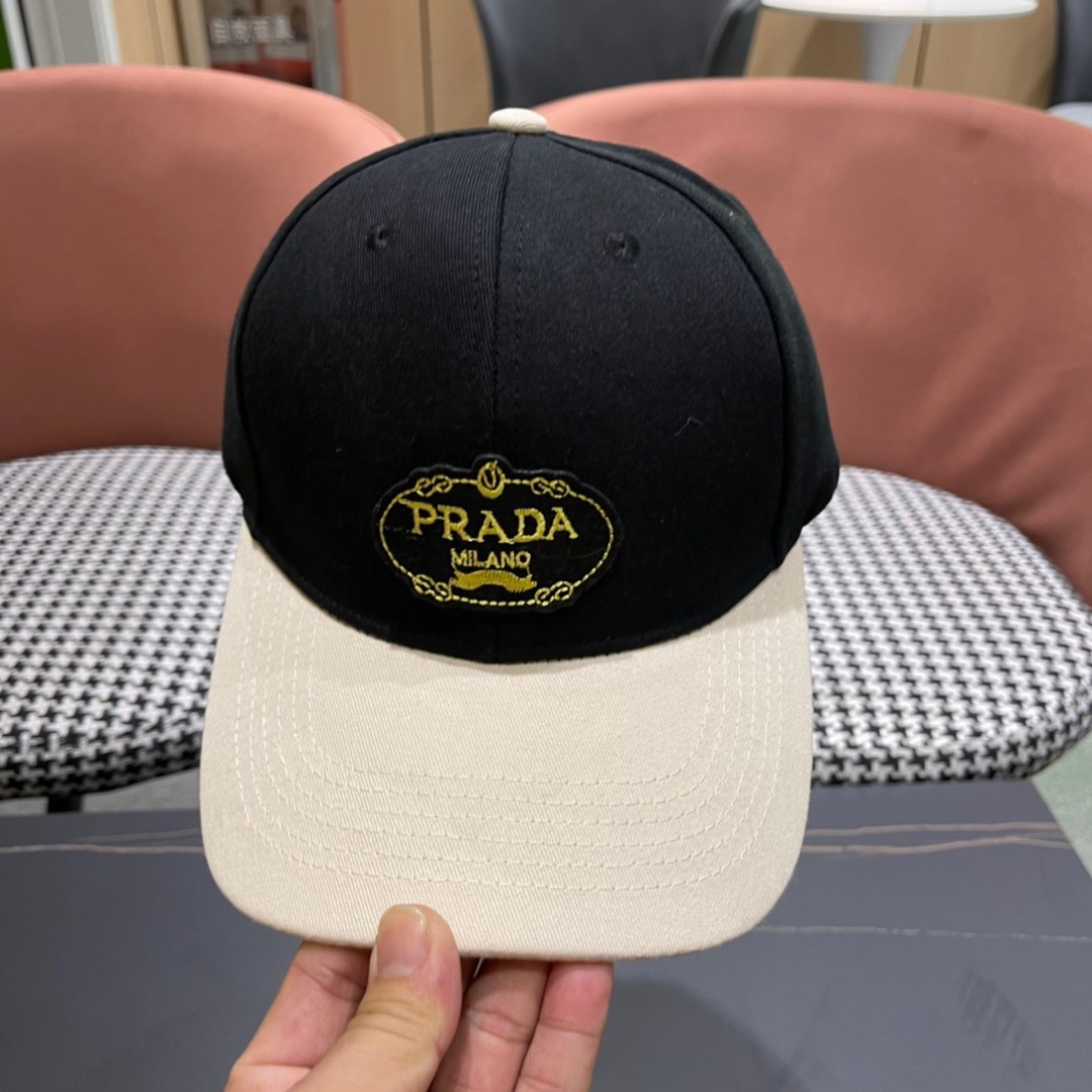  PRADA 普拉达 2024新品棒球帽 时尚潮流，高端做工！细节看实拍哦
