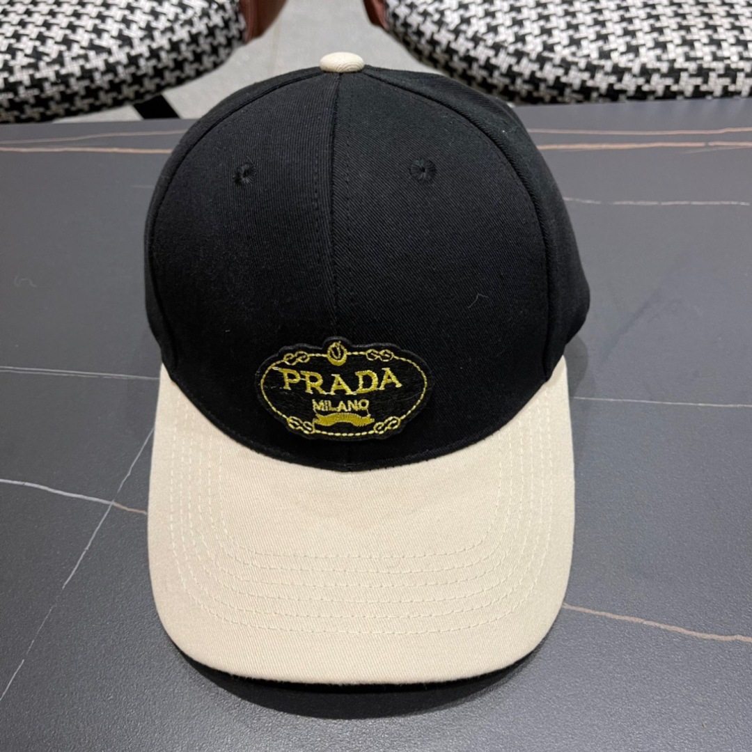  PRADA 普拉达 2024新品棒球帽 时尚潮流，高端做工！细节看实拍哦