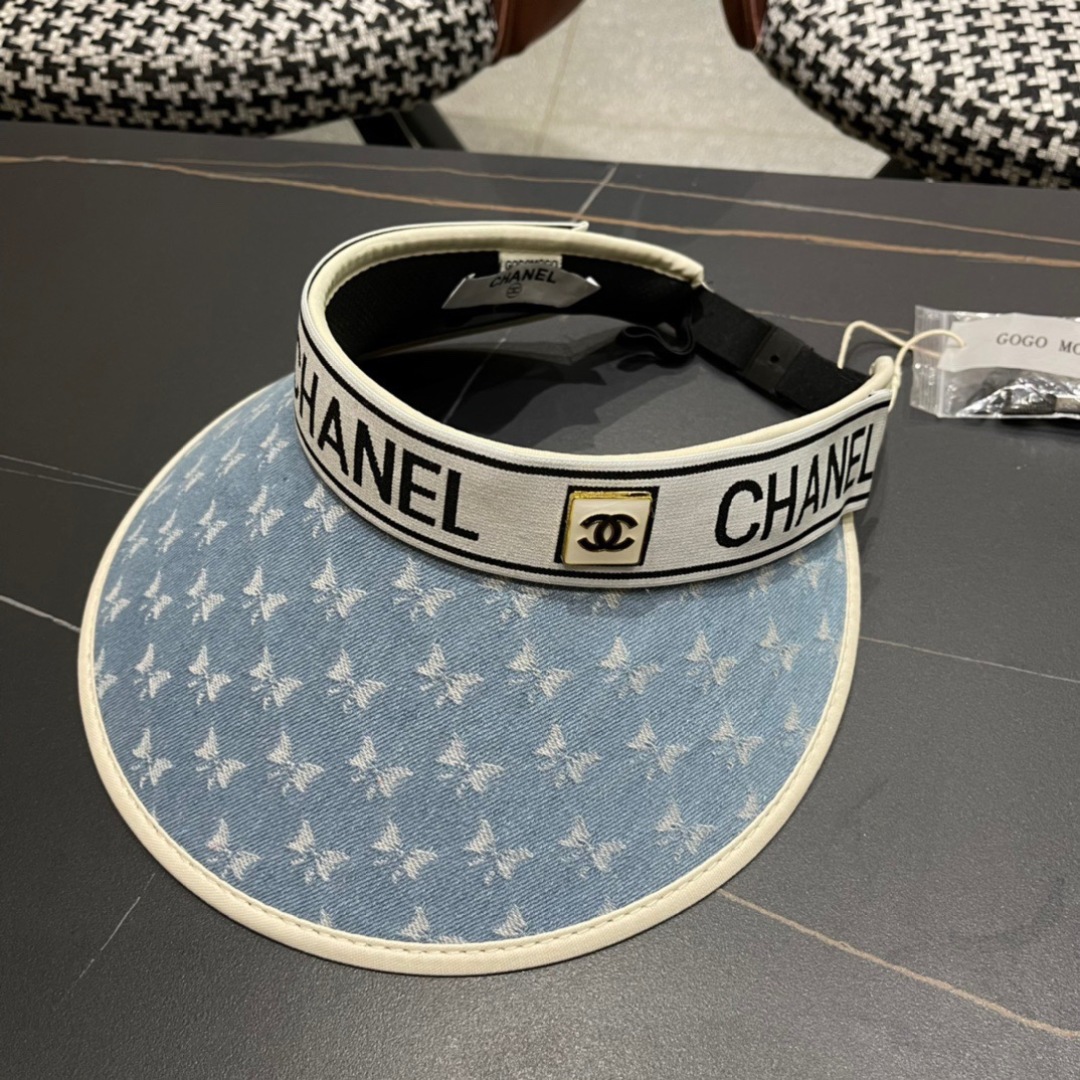 💛【CHANEL香奈儿】2024夏季新款遮阳帽空顶帽，大牌出货，好搭！出街必备
