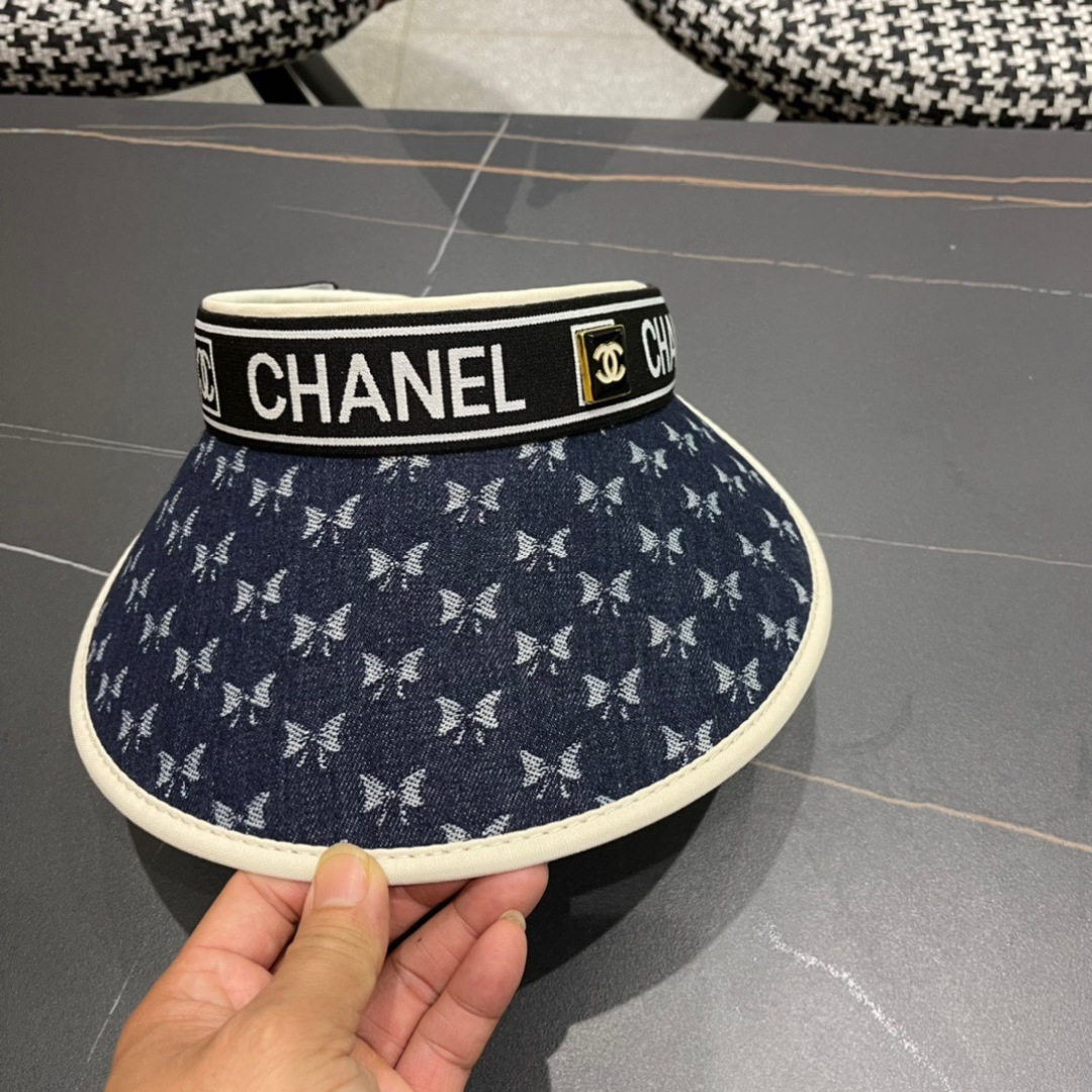 💛【CHANEL香奈儿】2024夏季新款遮阳帽空顶帽，大牌出货，好搭！出街必备