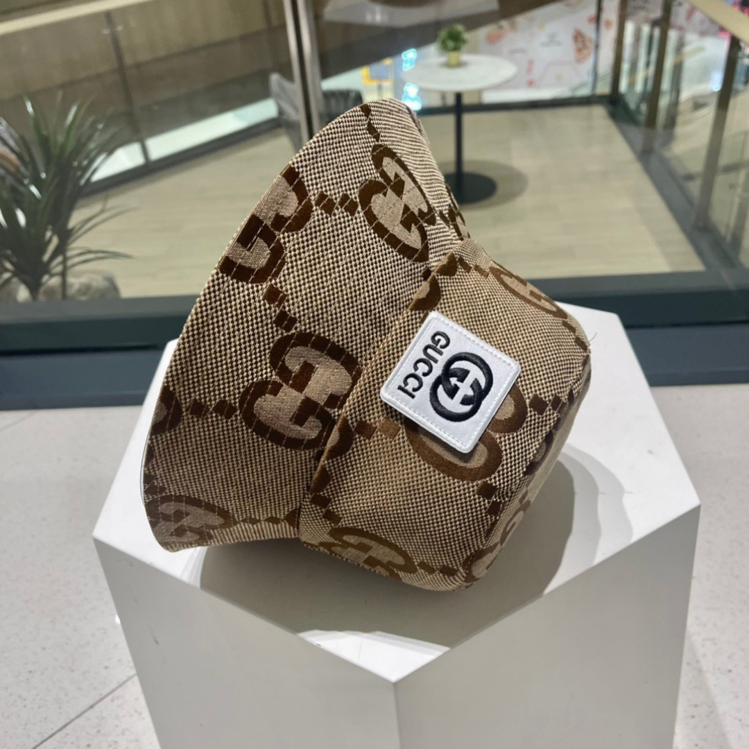  GUCCI  古奇 2023新款韩版原单可爱小熊熊渔夫帽🧢高品质，休闲风格，低調奢華，超级时尚的颜色，