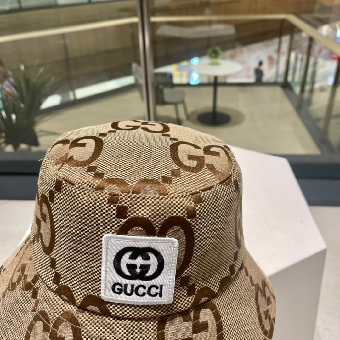  GUCCI  古奇 2023新款韩版原单可爱小熊熊渔夫帽🧢高品质，休闲风格，低調奢華，超级时尚的颜色，