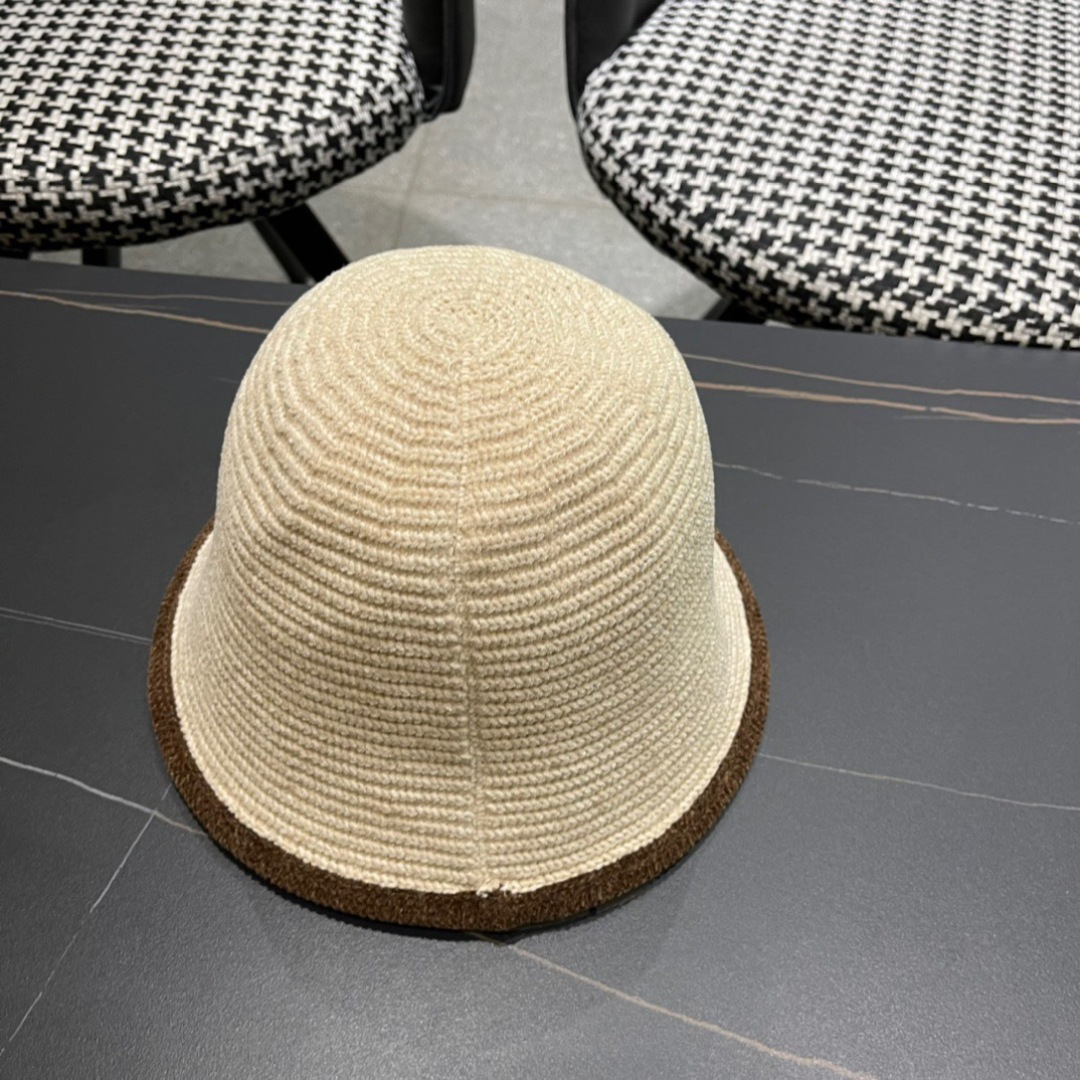 【PRADA普拉达】2024新款早秋大牌镂空拼色编织渔夫帽，超好搭配，闭眼入的一款