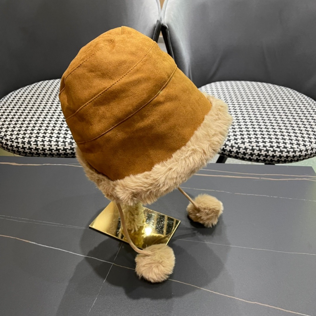  路易威登LouisVuitton渔夫帽女冬季毛绒东北蒙古帽子加厚保暖韩版百搭潮牌